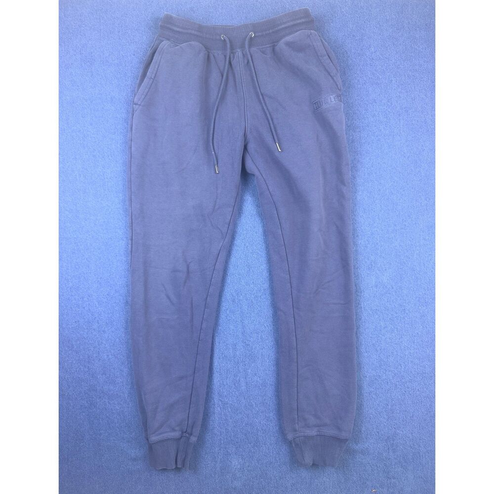 Hurley Men’s Small Fleece Jogger Sweatpants Navy Blue Washed Logo